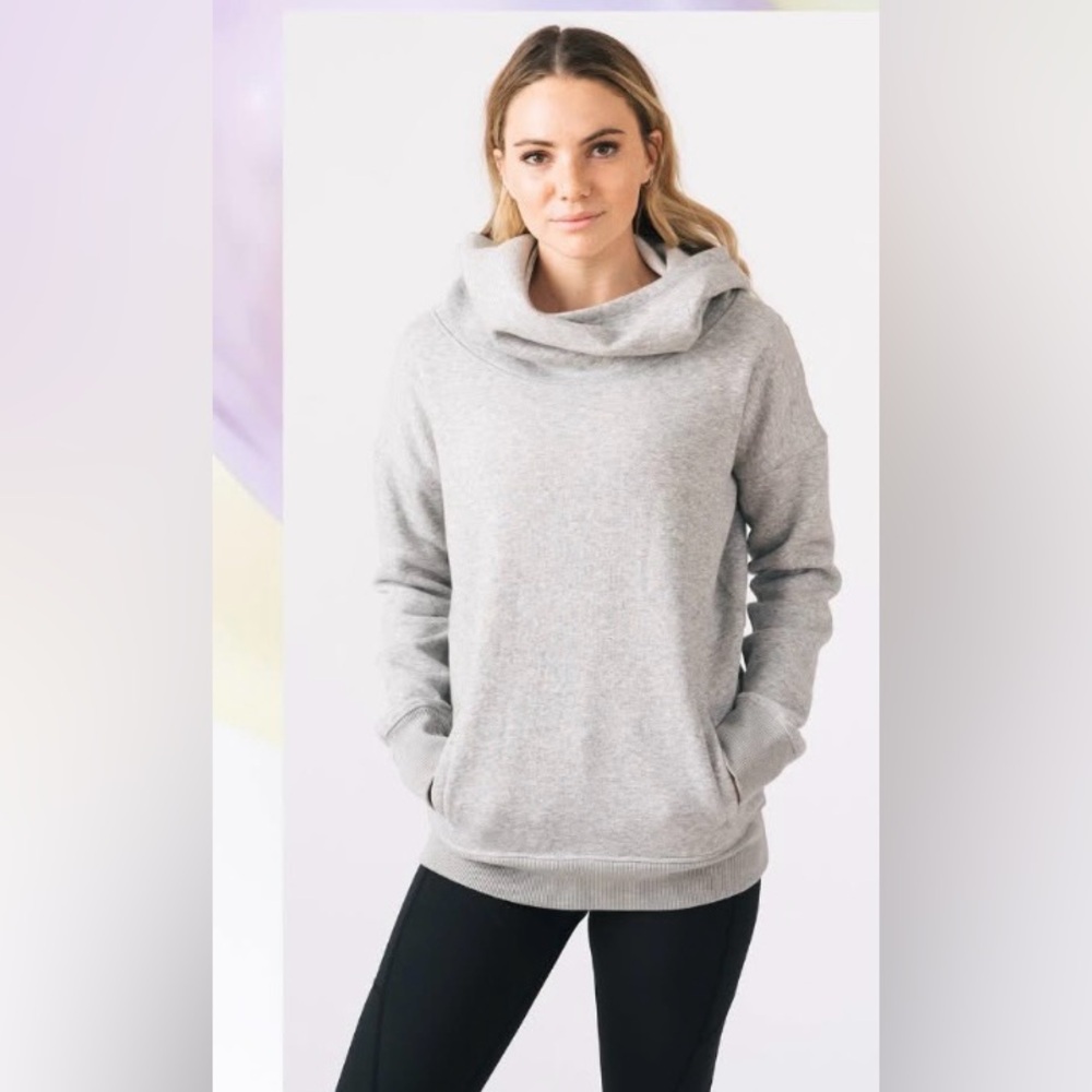 ZYIA Light Gray Fleece Pullover - Picture 5 of 5